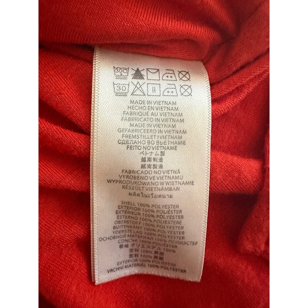Michael Kors Top Sz 4 Coral‎ Orange Silky Zipper Neckline Lined Shirt Blouse